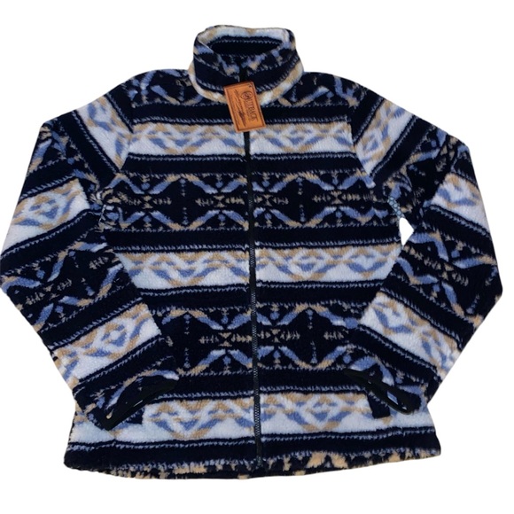 OUTBACK TRADING Women Jade Zip Up Blue Shirt Jacket Size SM - Picture 6 of 12